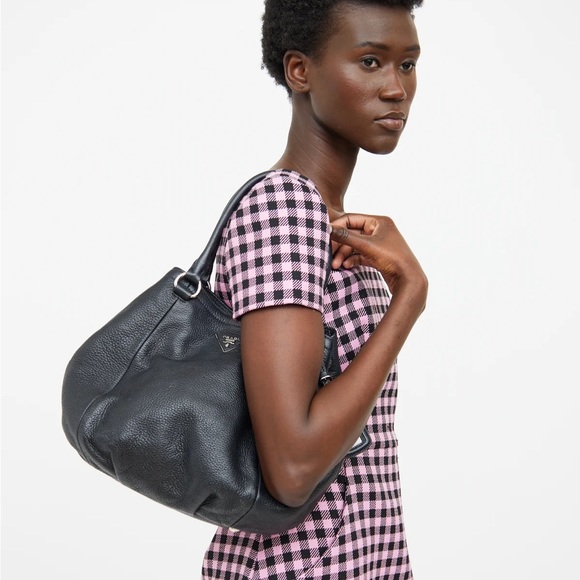 Prada Black Vitello Daino Satchel Bag - Picture 3 of 15